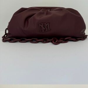 Badgley Mischka Plum Clutch with Chain Handle